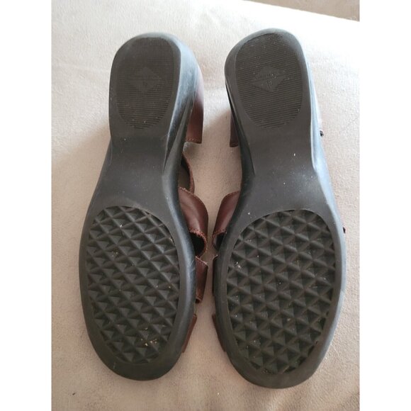 AEROSOLES Brown Leather Sandals - Picture 4 of 6